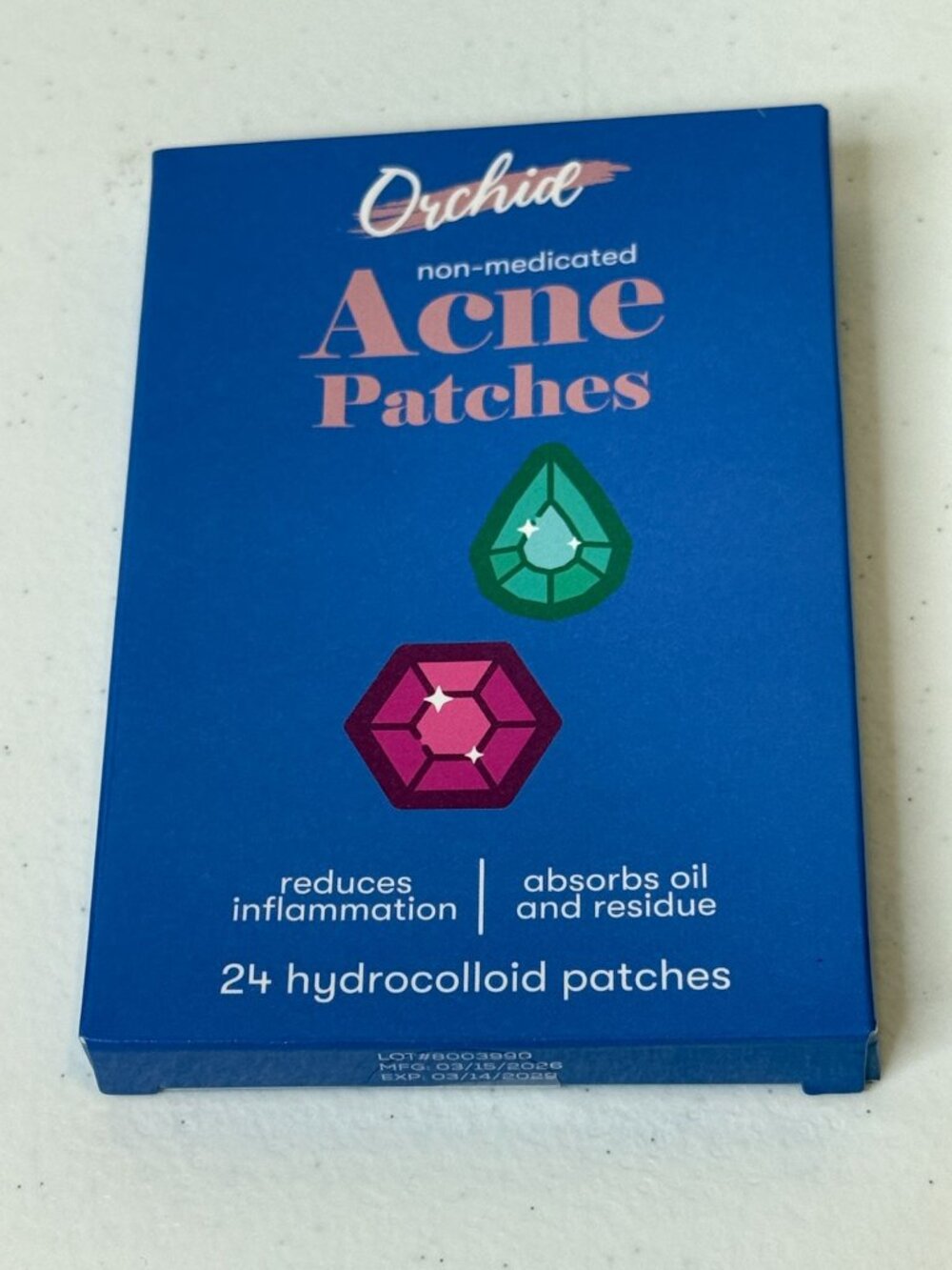Orchid Hydrocolloid Acne Patches Gem Shapes 24 Count